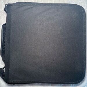 Black Zip CD / DVD Holder Case – Multi-Page Storage Organizer
